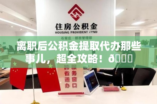 阜南离职后公积金提取代办那些事儿，超全攻略！😎