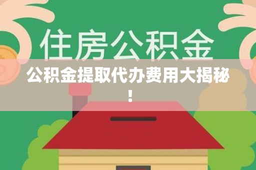 阜南公积金提取代办费用大揭秘！
