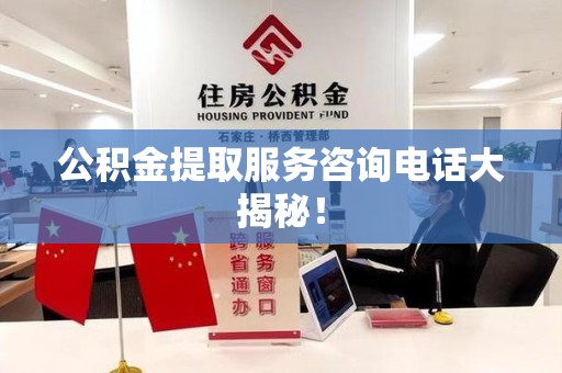 阜南公积金提取服务咨询电话大揭秘！