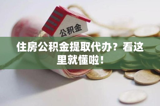 阜南住房公积金提取代办？看这里就懂啦！